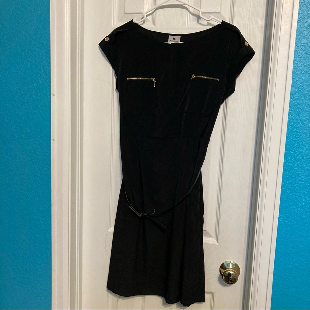 Little Black Dress With Gold Accents